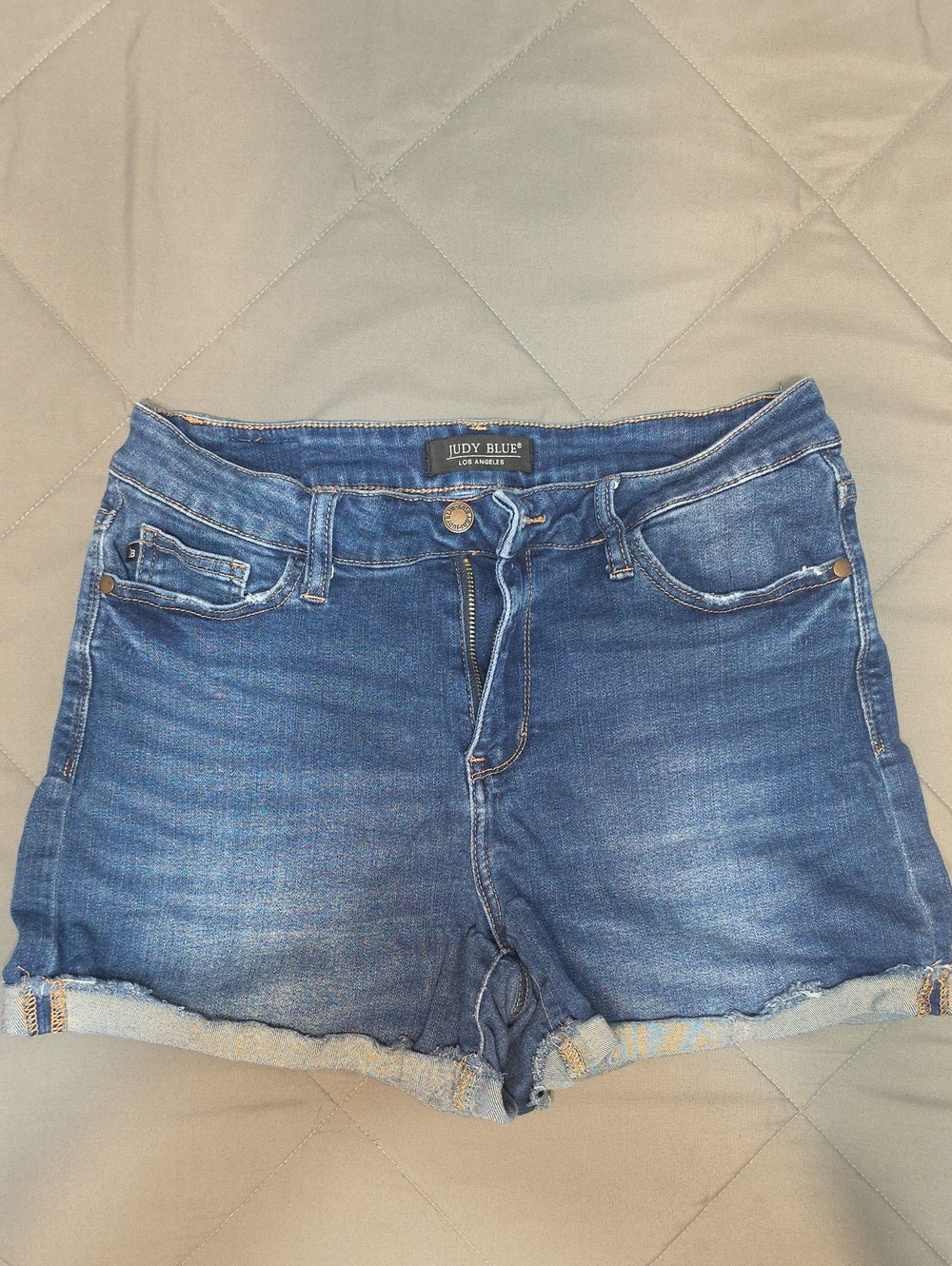 Judy Blue Medium Wash Denim Cutoff Shorts